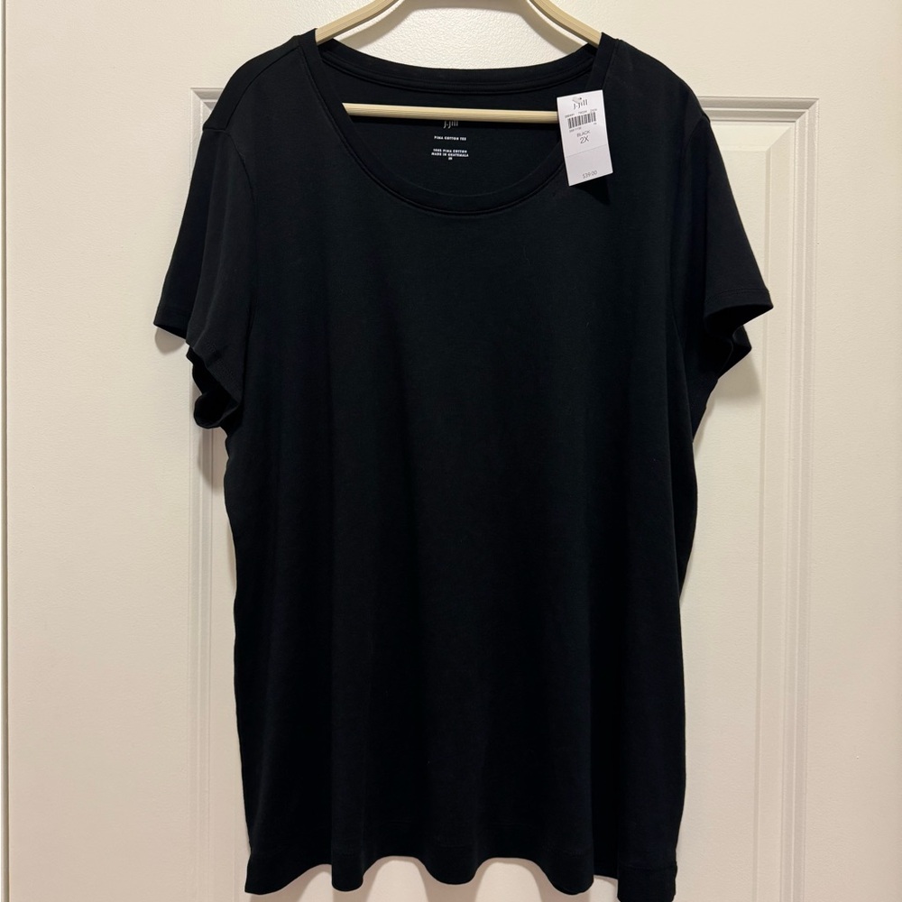 J. Jill Black Relaxed Short Sleeve Tee
